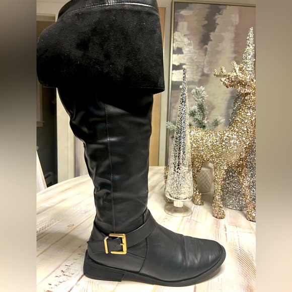 Mia Girl Shoes - Mia Girl Knee High Riding Boots Black Sz 8.5